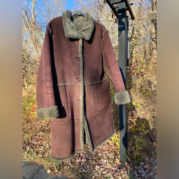 Jackets & Blazers - Sheepskin Coat may be synthetic.